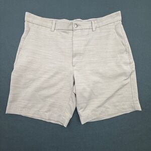 Callaway Golf Shorts Men 36 Beige Heathered Performance Stretch Flat Front